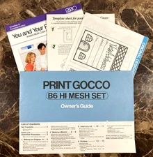 RISO Print Gocco Owners Manual B6 Hi-Mesh Set Template Design Sheets Catalog