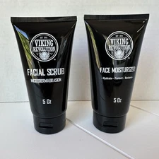 Viking Revolution Face Scrub for Men Facial Cleanser and Facial Moisturizer 5oz.