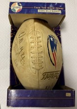 Willie McGinist Signed Patriots Football - In Take The Game Home Box