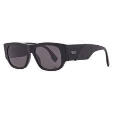 Fendi FENDI DIAGONAL Smoke Square Men's Sunglasses FE40156I 01A 54