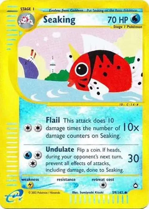 Seaking - 59/147 - Pokemon Aquapolis Reverse Holo Rare Card NM