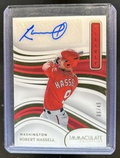 2023 Panini Immaculate Robert Hassell Clearly Signatures RC Auto #/49