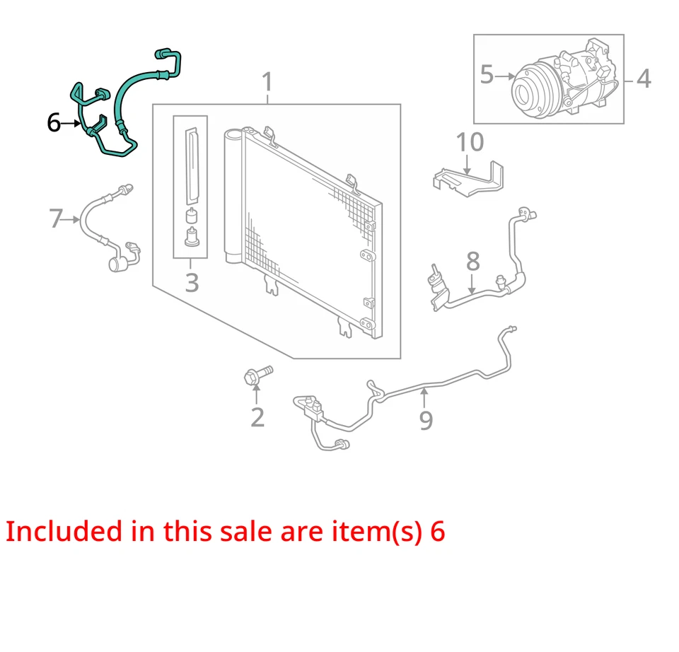 Mangueira de alta pressão para ar condicionado 8870353091 compatível com LEXUS IS250 2006-2013 - Imagem 4 de 4