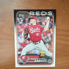 Topps 2024 Series 1 Andrew Abbott #214 Gold Rookie /2024 Cincinnati Reds Card