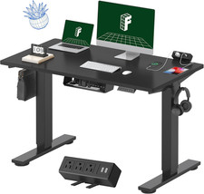 FLEXISPOT EN2 Whole-Piece Standing Desk with Clamp Power Strip, 48X24'' Electric