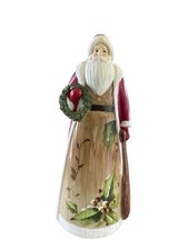 Old World Santa Claus Figurine 11 Hand Painted Rustic Folk Art Christmas Decor