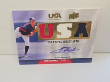 2009 UD USA Triple PATCH AUTO Chad Bettis RC #TPANT-CB Baseball (c3)