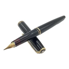 Montblanc Fountain Pen Black 14K Nib Classic Writing Instrument Used