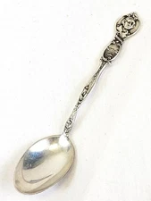 Sterling Silver George Washington Miniature Souvenir Spoon 3 7/8" 10g ~ S14J