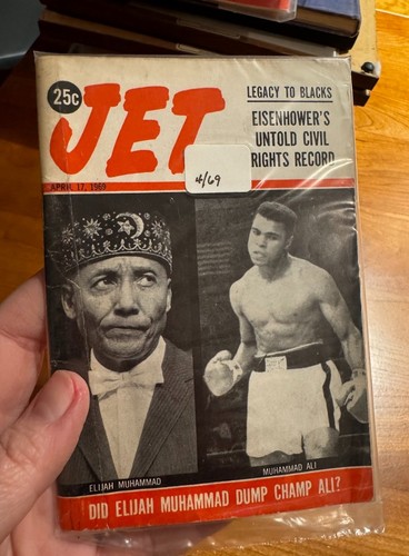 FREE SHIP! RARE Jet Magazine April 17, 1969 Cover Elijah Muhammad & Ali