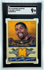 Magic Johnson Patch SGC 9 2011 Goodwin Champions Memorabilia Lakers Relic Used
