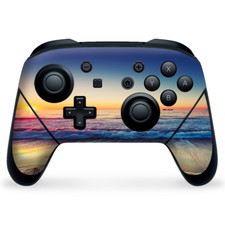 Nintendo Switch Pro Controller Skin Decal Vinyl Wrap - Beach Tide Water Sunset