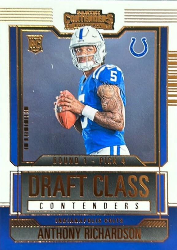 2023 Panini Contenders Draft Class Contenders#1 Anthony Richardson Bronze Colts