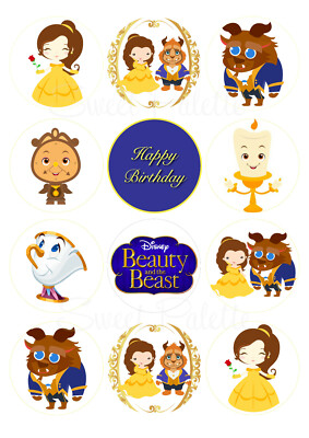 Beauty And The Beast Cupcake Cake Toppers Icing Wafer Paper Edible Print Ebay Beauty And The Beast Cupcake Cake Toppers Icing Wafer Paper Edible Print Ebay