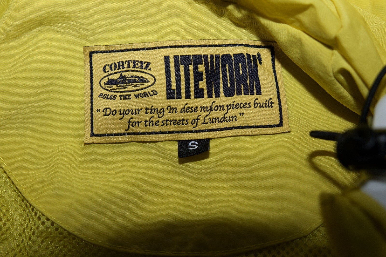 Corteiz Spring Jacket Windbreaker Yellow/White Small Worn Once image 3