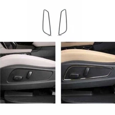 2pcs 2016-2020 Black Steel For Cadillac XT5 Seat Adjust Handle Button Frame Trim