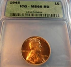1945 P Lincoln Cent MS66 RED (45P604)