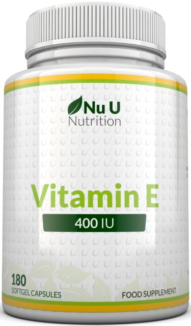 Vitamin E 400 IU 180 Softgels 6 Month Supply Vitamin E Capsules Natural Source