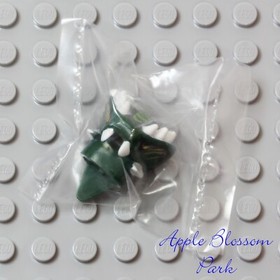 NEW Lego Ninjago Dark Green ACIDICUS SNAKE HEAD Serpent Figure Minifig Head 9450