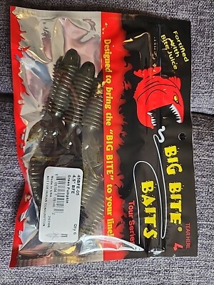 Big Bite Baits 45BFE-05  4.5'' BFE Green Pumpkin Soft Bait Fishing Lure 6 Pack