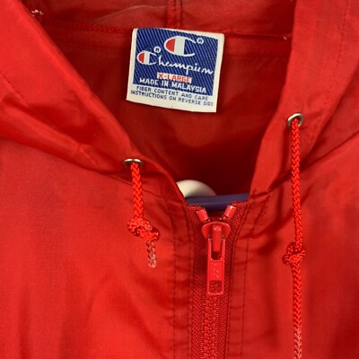 Champion / ジャージ/L/ナイロン/RED Vintage 70s Champion Windbreaker Red Nylon Track Suit Set Shirt