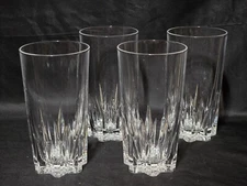 Vintage ROYAL CRYSTAL ROCK 6" Iced Tea Beverage Glass GALA Pattern - Set Of 4