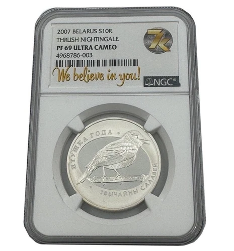 2010 Belarus Common Kestrel NGC PF69 Silver Coin