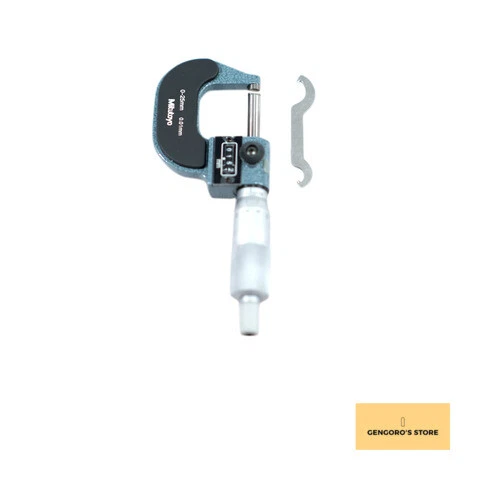 Mitutoyo 193-101 Digit Outside Micrometer  Ratchet Stop  0-25mm Range  0