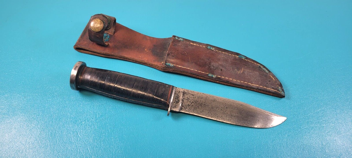 Rare 1st Variant Western L71 Mark 1 Seebee Commando Fighting Knife