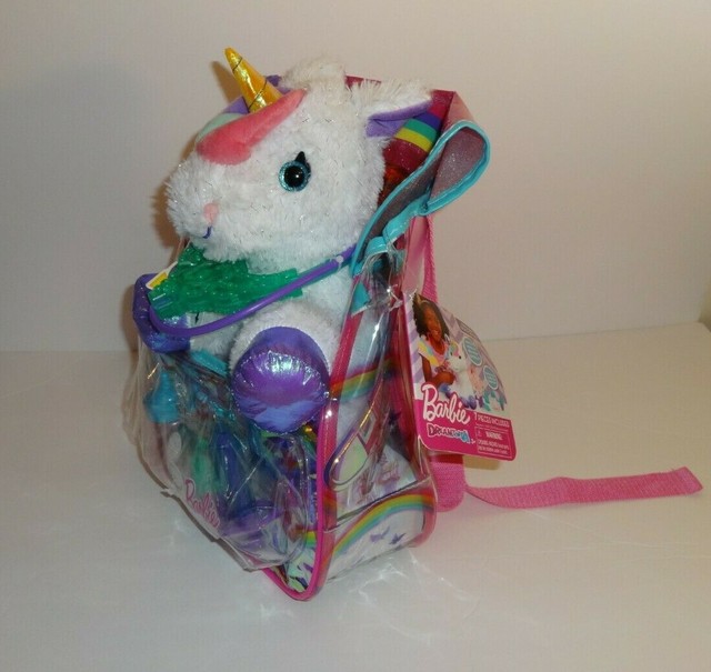 BARBIE DREAMTOPIA UNICORN PET DOCTOR SET 7 PIECE PLUSH BACKPACK LIGHTS
