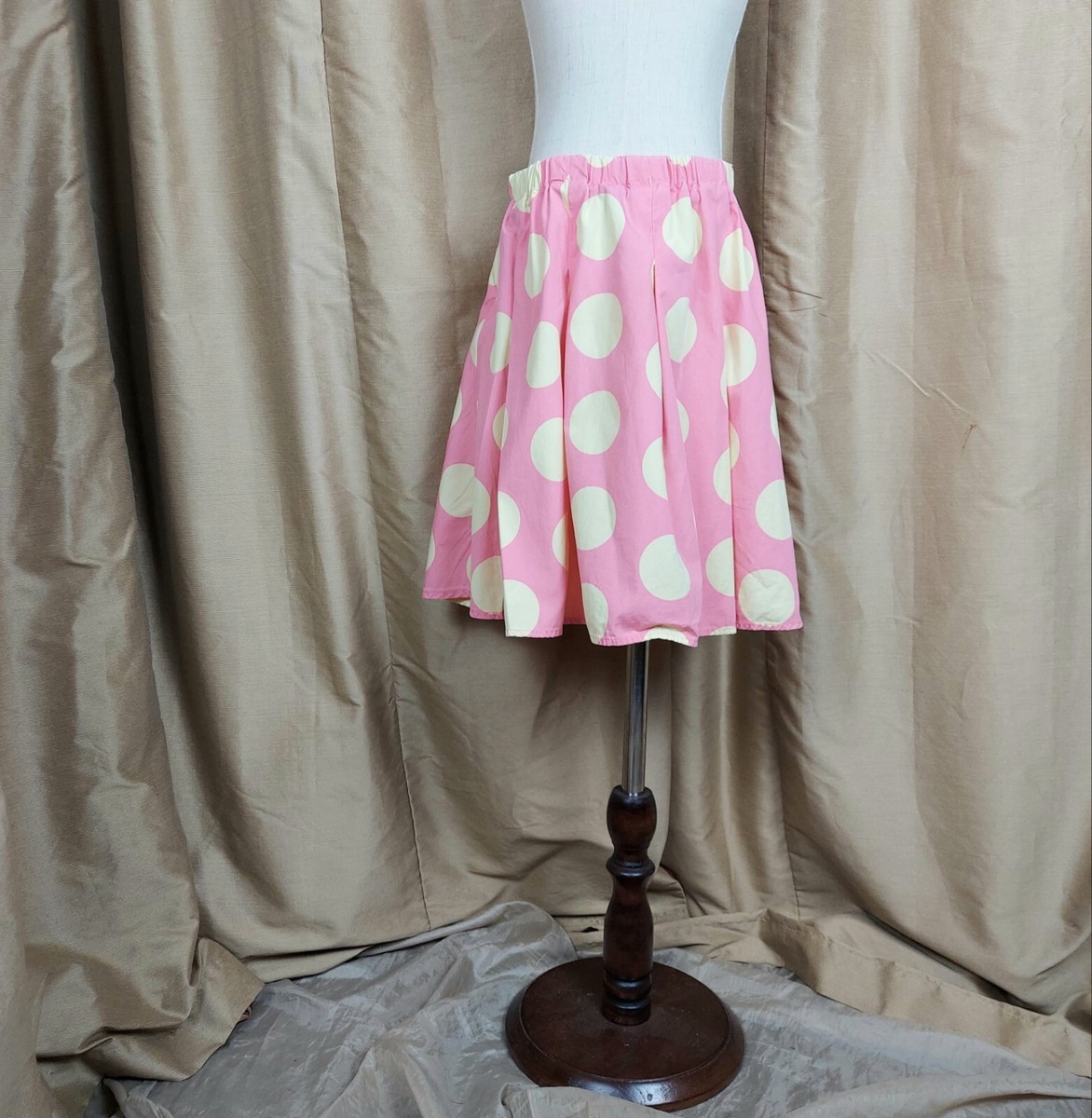 Mini Borden Pink &Yellow Polka-dots 100% Cotton Side Zip