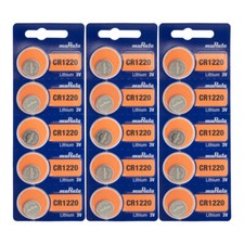 15 pcs CR1220 MURATA Lithium Battery 3v
