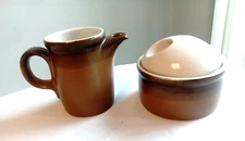 Vintage Mikasa Ben Siebold PF012 Buckskin Pattern Creamer Sugar Bowl Set 