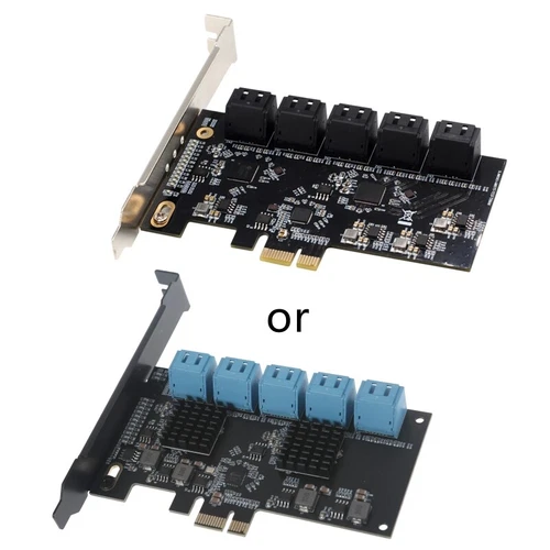 PCIe Card 10 Port Controller Expansion Card with Low Profile Bracket