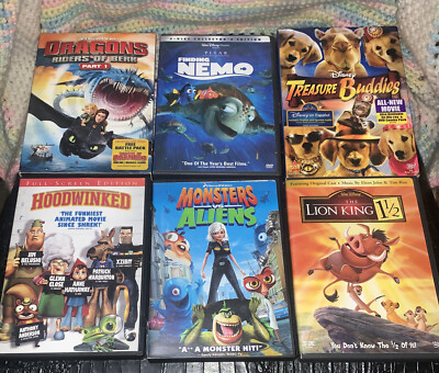 Treasure Buddies, Finding Nemo, Monster Vs Aliens , Lion King 1 1/2 DVD Lot