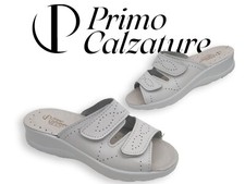 Ciabatte Sanitarie Donna, Sandali in Pelle per Lavoro,Pantofole Estive per Casa