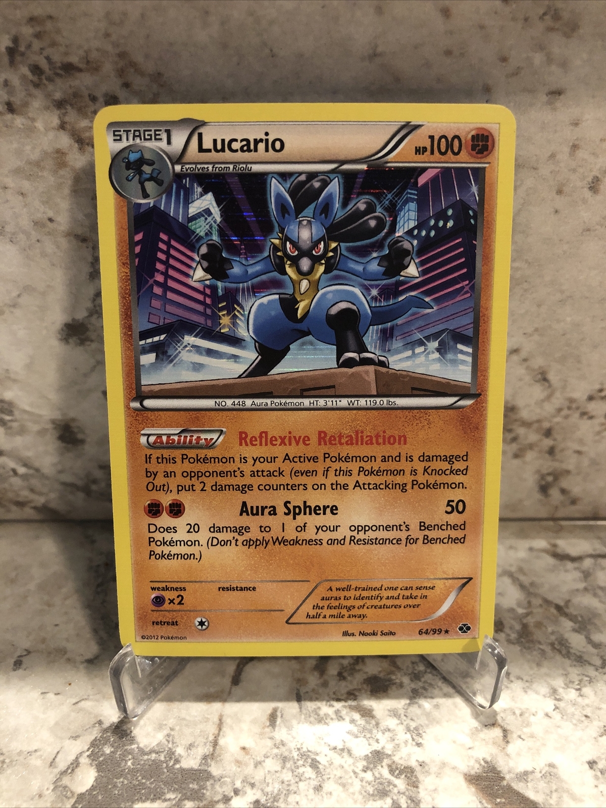Lucario Holo Rare - B&W Next Destinies 64/99 - LP - NM