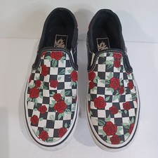 Vans Off The Wall Women's Checkered With Roses Size 6