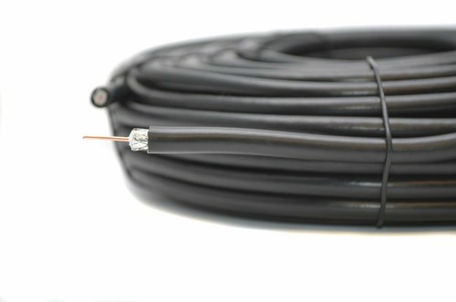 1m Black RG6 Satellite Freesat Digital TV Aerial Coax Cable Coaxial Lead 75ohm - Picture 5 of 6