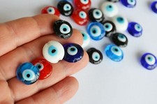 Mix Color Turkish Evil Eye Beads Set of 30 Evil Eye Beads - 14 mm Glass Beads