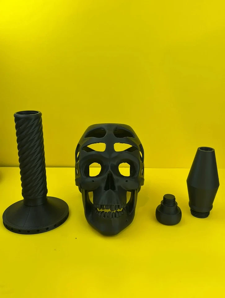 Skull Helmet and Mask Display Stand – Adjustable Skeleton Design for Helmets - Image 3 of 4
