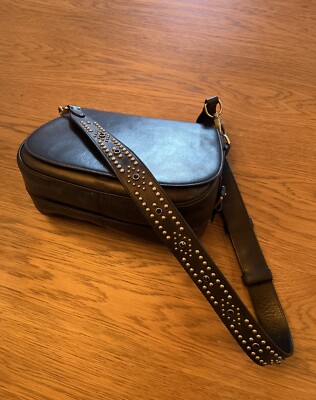 Pre-Owned Polo Ralph Lauren Black Leather Saddle Bag | eBay Pre-Owned Polo Ralph Lauren Black Leather Saddle Bag | eBay