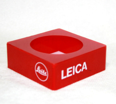 Leica vintage Display  R LENS Stand Red  Leitz AUFSTELLER 645  GERMANY