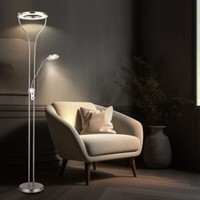 Stehlampe Deckenfluter Standleuchte Wohnzimmerlampe Leselampe Dimmer Led 194 Cm