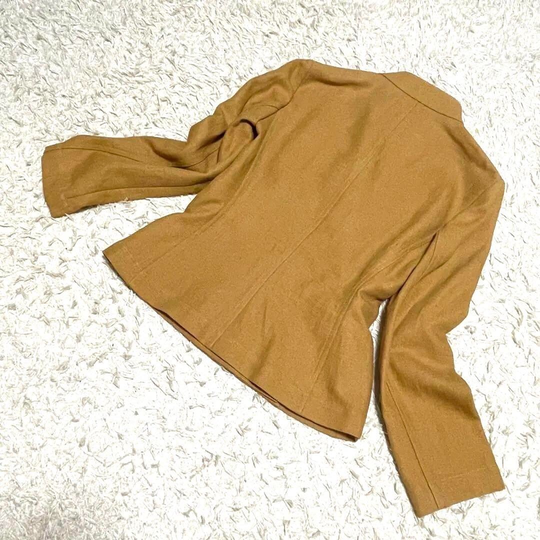 CELINE Linen Jacket 38 Camel Women