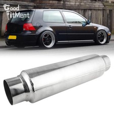 For VW Golf MK4 MK5 2.5" Inlet Outlet Exhaust Muffler Resonator Deep Tone - 16"