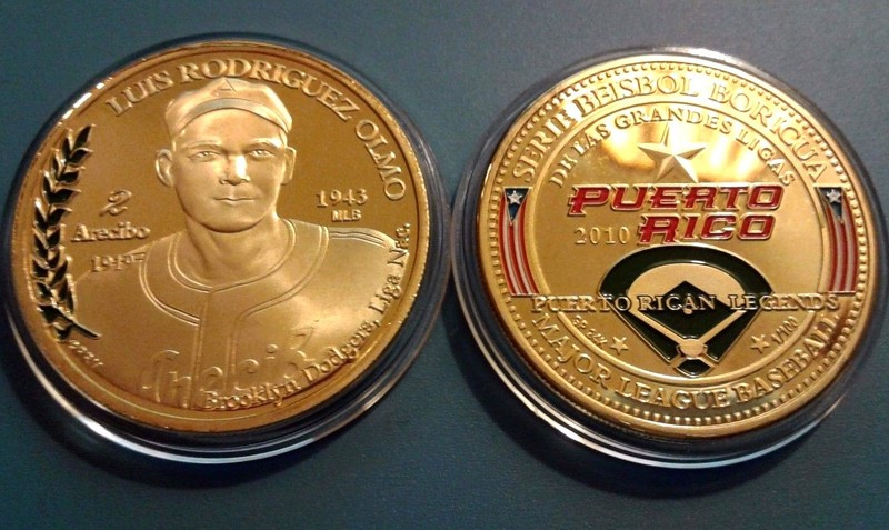 LUIS RODRIGUEZ OLMO MLB Baseball DODGERS token ficha medalla Arecibo PUERTO RICO