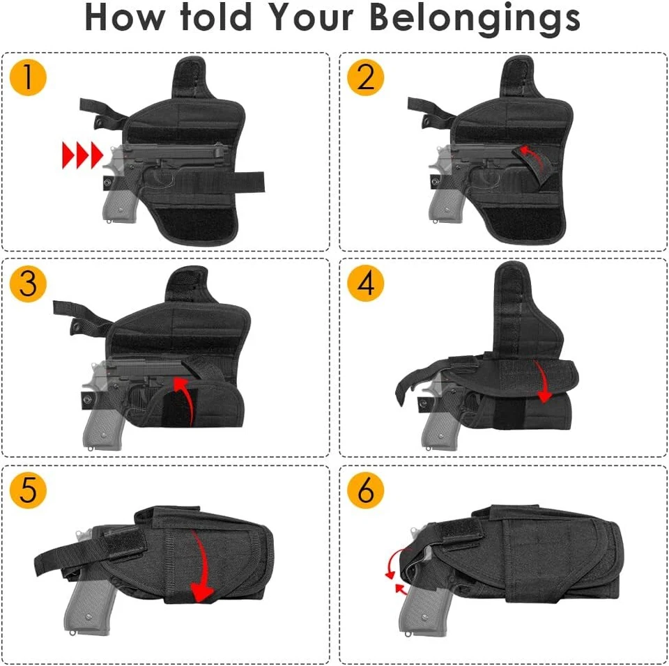 Tactical Leg Holster Left & Right Hand Universal Pistol / Gun Drop Leg Holster - Image 3 of 4