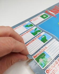 Final Fantasy 1990 Nintendo NES World Map / Enemy Chart NES-FF-USA(B)