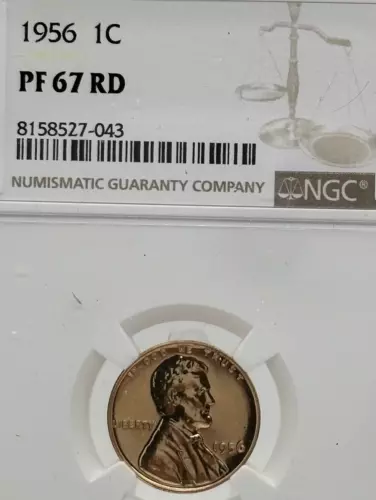 1956 P 1c Lincoln Cent NGC PF 67 RD #1432
